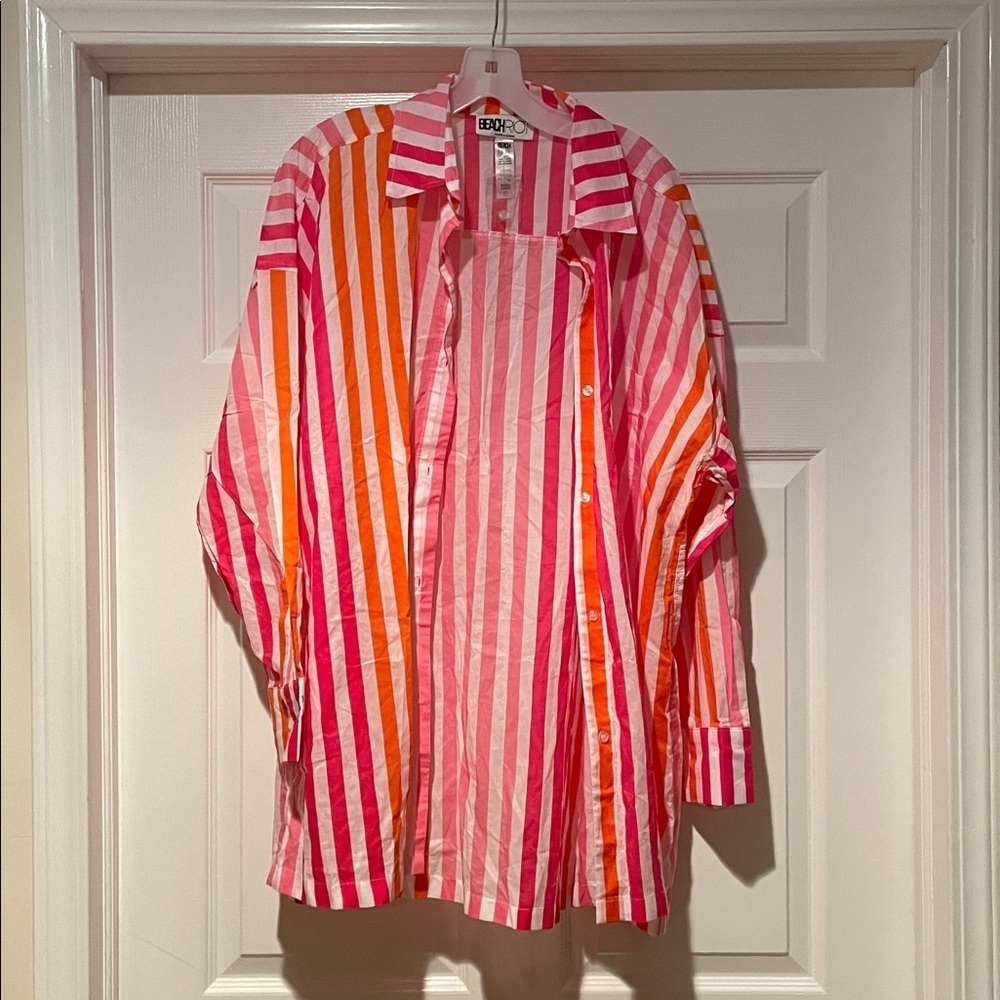 Beach Riot Pink and Orange Striped Apparel
